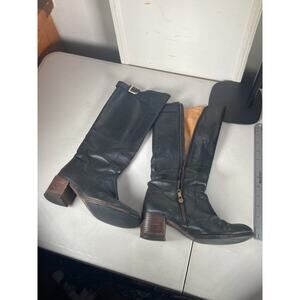 Topy Leather Solid Casual Boots for Women Size 6.5